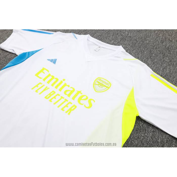 Chandal del Arsenal Manga Corta 2023-2024 Blanco - Pantalon Corto